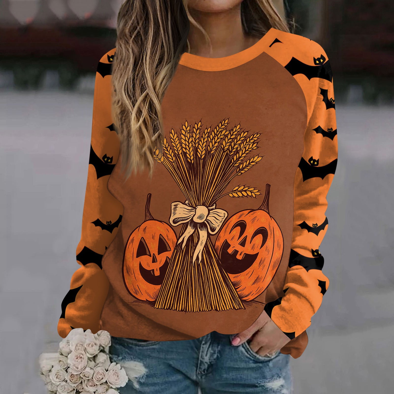 KSCYKKKD Womens Fall Fashion 2023 Women's Fashion Casual Round Neck