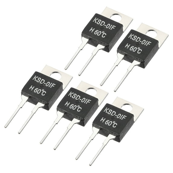 KSD-01F Thermostat , Temperature Controller 60℃ N.O Normal Open 5pcs