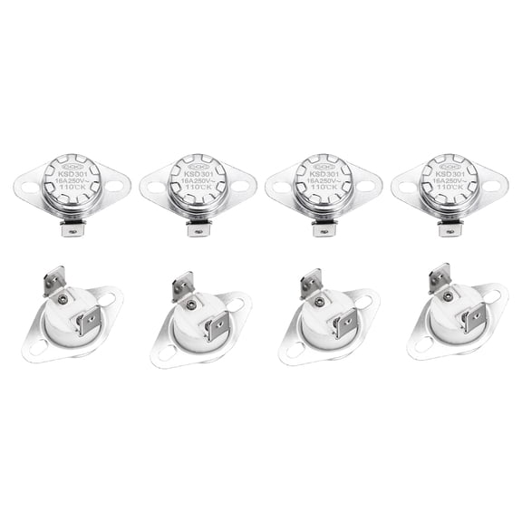 KSD301 Thermostat 110℃/230°F 16A  N.O Temperature Switch 8 Pcs
