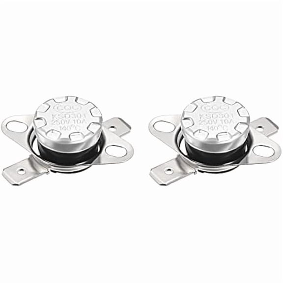 KSD301 Thermostat 140C NC Temperature Thermal Control Switch, [for Microwave Oven Refrigerators] - Normally Closed/2pcs - Multi-Functional High-Efficiency Design for Modern Kitchen Hous
