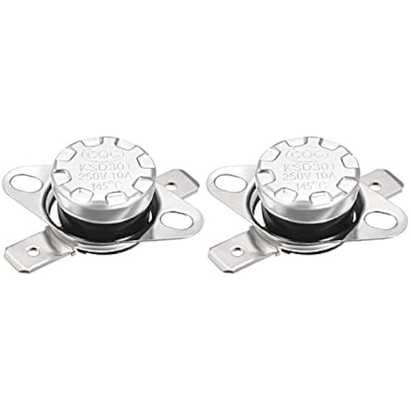KSD301 Thermostat 145C NC Temperature Thermal Control Switch, [for Microwave Oven Refrigerators] - Normally Closed/2pcs - Multi-Functional High-Efficiency Design for Modern Kitchen Hous