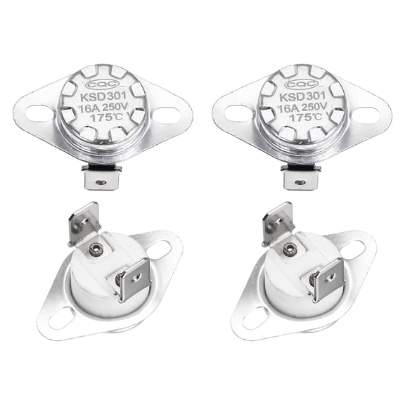 Uxcell KSD301 Thermostat Temperature Switch Ceramic Material 4 Pcs 175°C/347°F