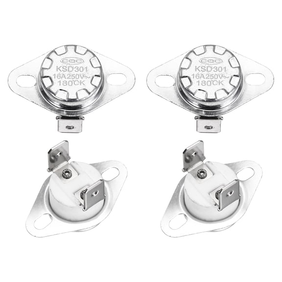 KSD301 Thermostat 180℃/356°F 16A  N.O Temperature Switch 4 Pcs