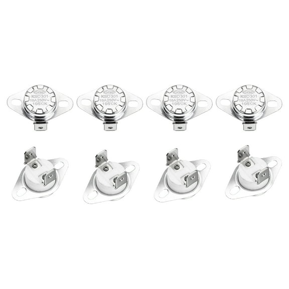 KSD301 Thermostat 195℃/383°F 16A  N.O Temperature Switch 8 Pcs