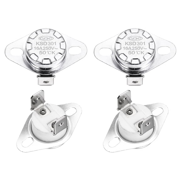 KSD301 Thermostat 50℃/122°F 16A  N.O Temperature Switch 4 Pcs