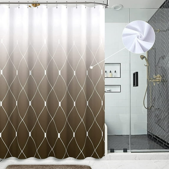 KSEERBABALL Brown Ombre Polyester Shower Curtain, 72" x 72" Waterproof