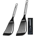 thumbnail image 1 of KSENDALO Fish Turner Spatulas Set, Flexible Egg Flippers for Nonstick Cookware, Thin, Slotted, Angled LFGB Nylon Blade, 1 of 7