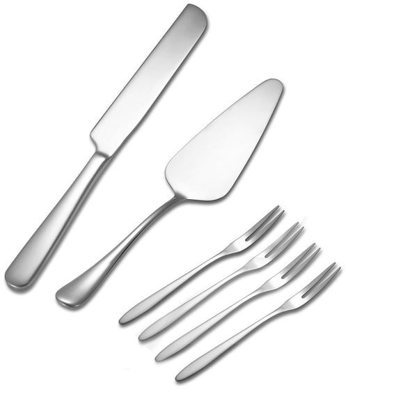 KSENDALO Wedding Cake Knife and Server Set, Cake Cutter Set, Cake Cutting Set for Wedding, Celebration, Birthday, Silver