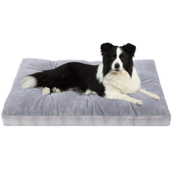 KSIIA 35in Washable Dog Bed for Large Dogs with Anti-Slip Bottom, Pet Pad for Crate for Large Sized Puppies