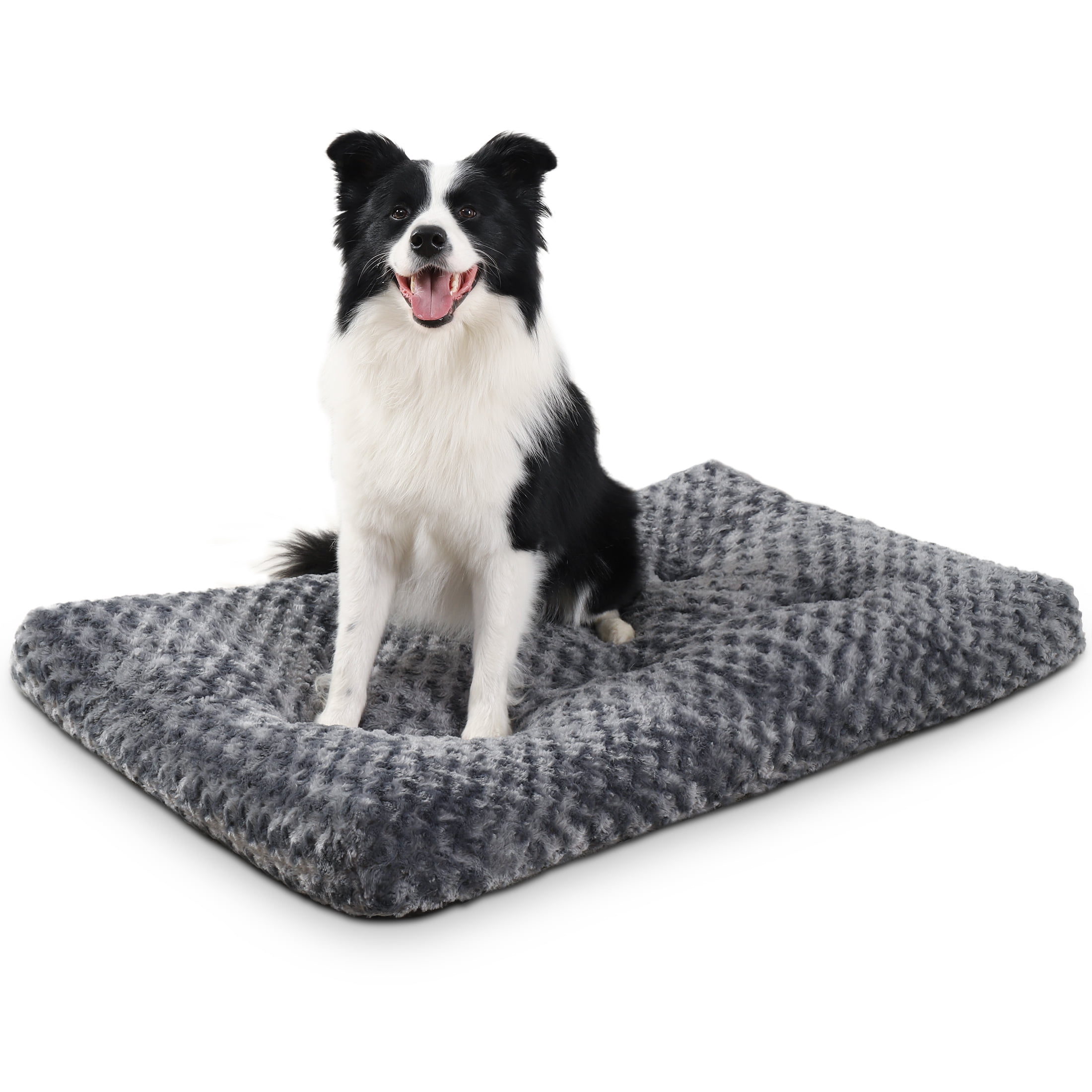 KSIIA Dog Crate Beds 36" Plush Washable Dog Kennel Pad for Medium Dogs