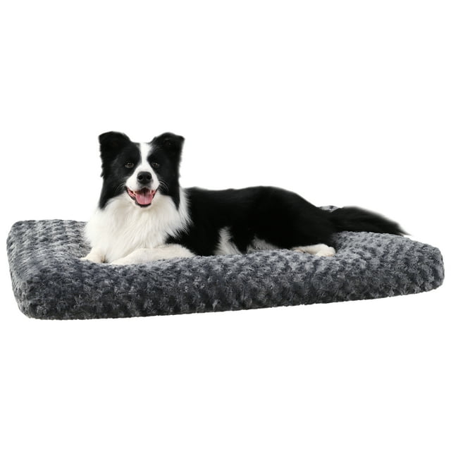 KSIIA Dog Crate Beds 48" Plush Washable Dog Kennel Pad for Extra Large
