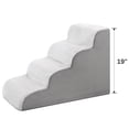 thumbnail image 1 of KSIIA Dog Steps for Small Dogs and Cats, 4-Step Pet Stairs for Beds and Couch with Anti-Slip Washable Cover and Durable High Density Foam, 1 of 8
