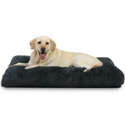 KSIIA Plush Dog Crate Beds 36" Washable Pet Kennel Pillow for Medium Dogs with Non-Slip Bottom