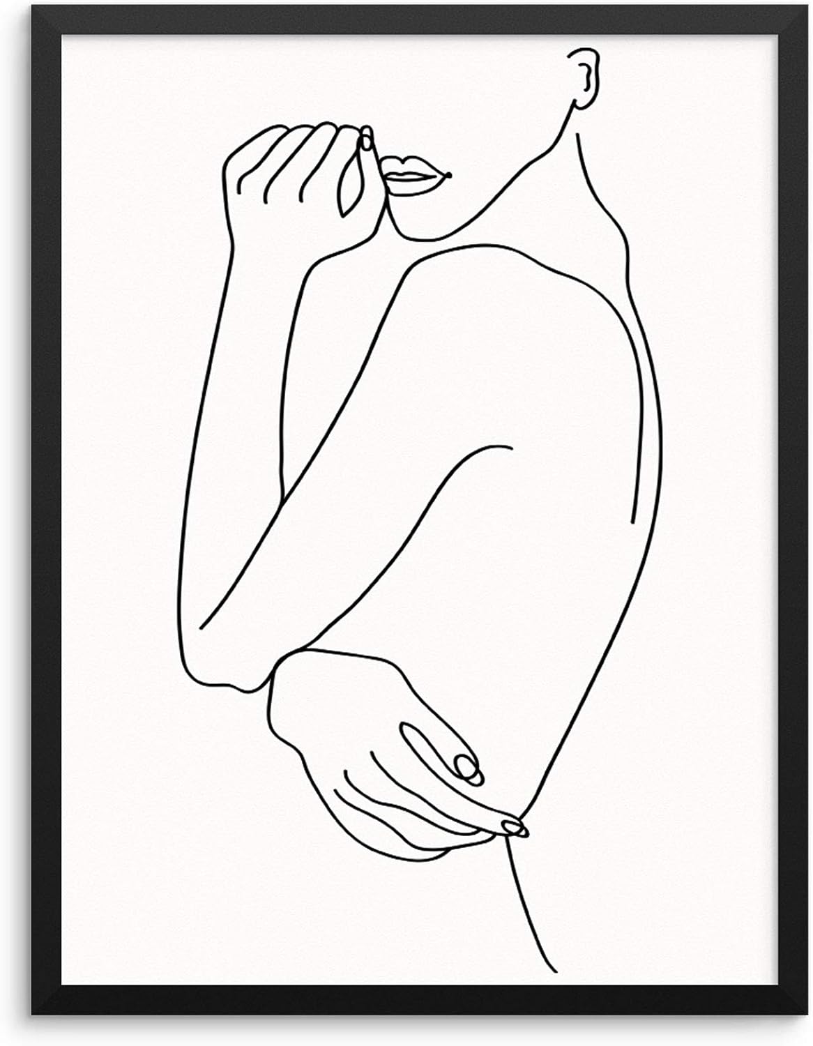 KSIW-Abstract Woman's Body Shape Wall Decor Art Print Line Drawing ...