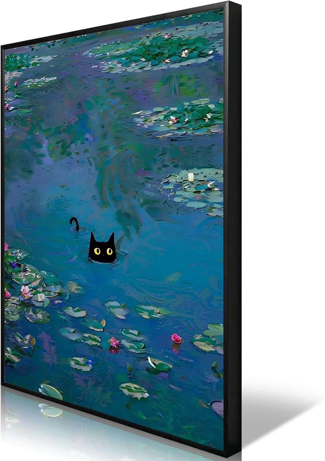 KSIW-Black Cat Wall Art Monet Canvas Prints Vintage Famous Oil ...