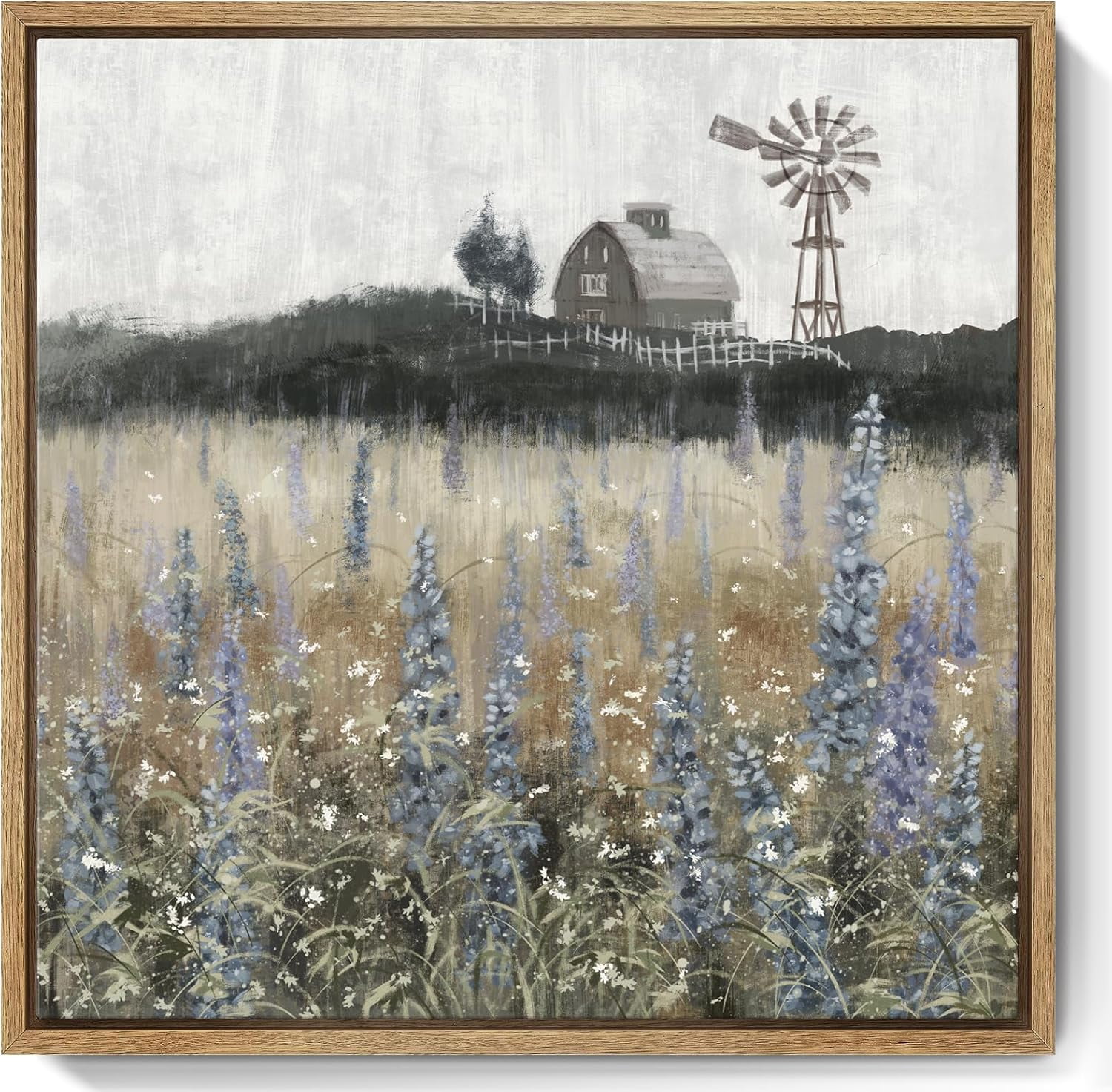 KSIW-Framed Wall Art Vintage Classical Farmhouse Painting Rustic ...