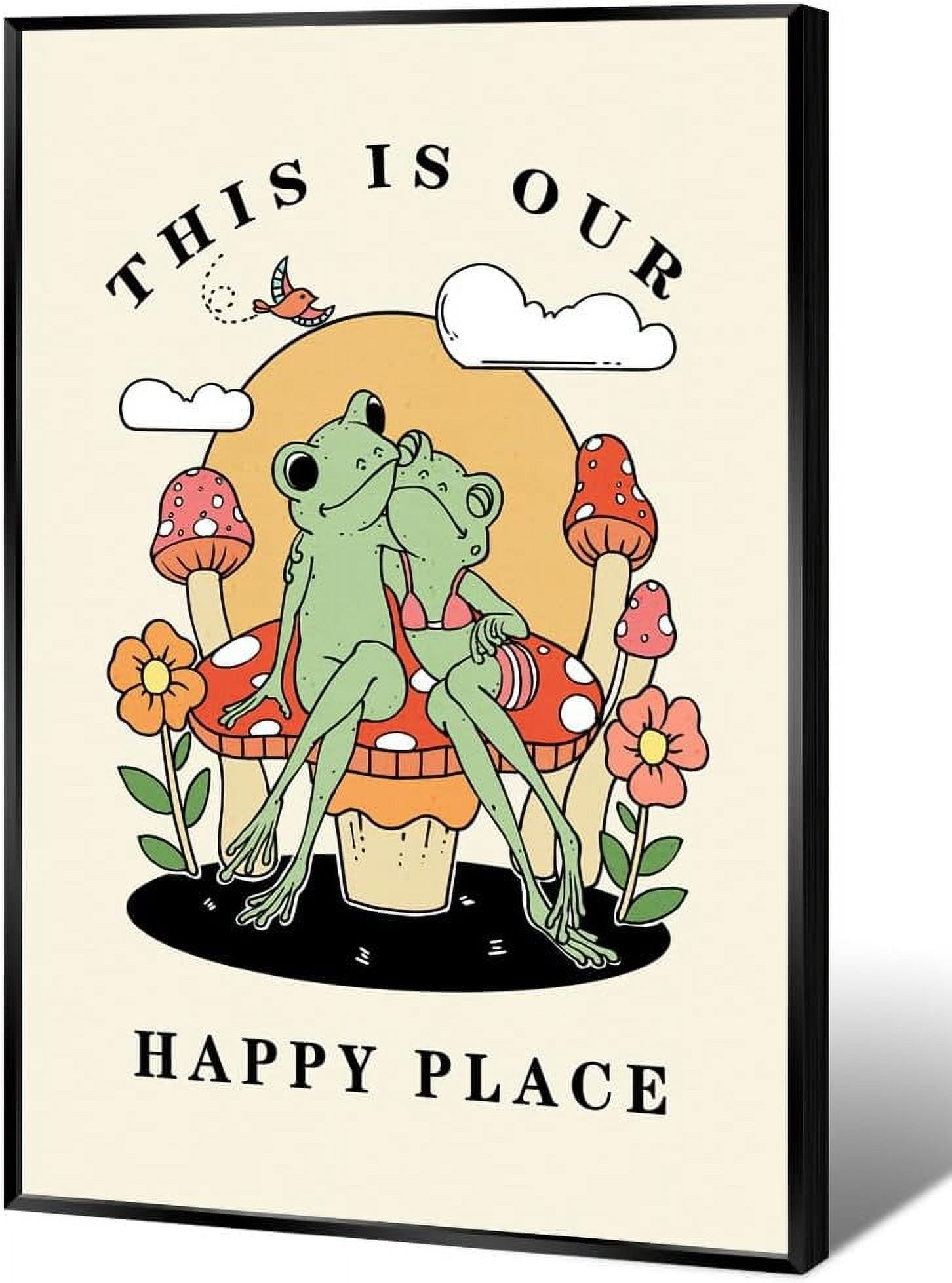 KSIW Happy Frog Canvas Wall Art - KSIW Happy Frog Canvas Wall Art This Is Our Place With Colorful Funny Animal Oil Poster Cute Pictures Print For Bedroom Playroom Kids Living Room Bat 65b36823 85bf 4faf 8428 44b52570b29a.eb880ee304bfc51aff405da201046bdf 