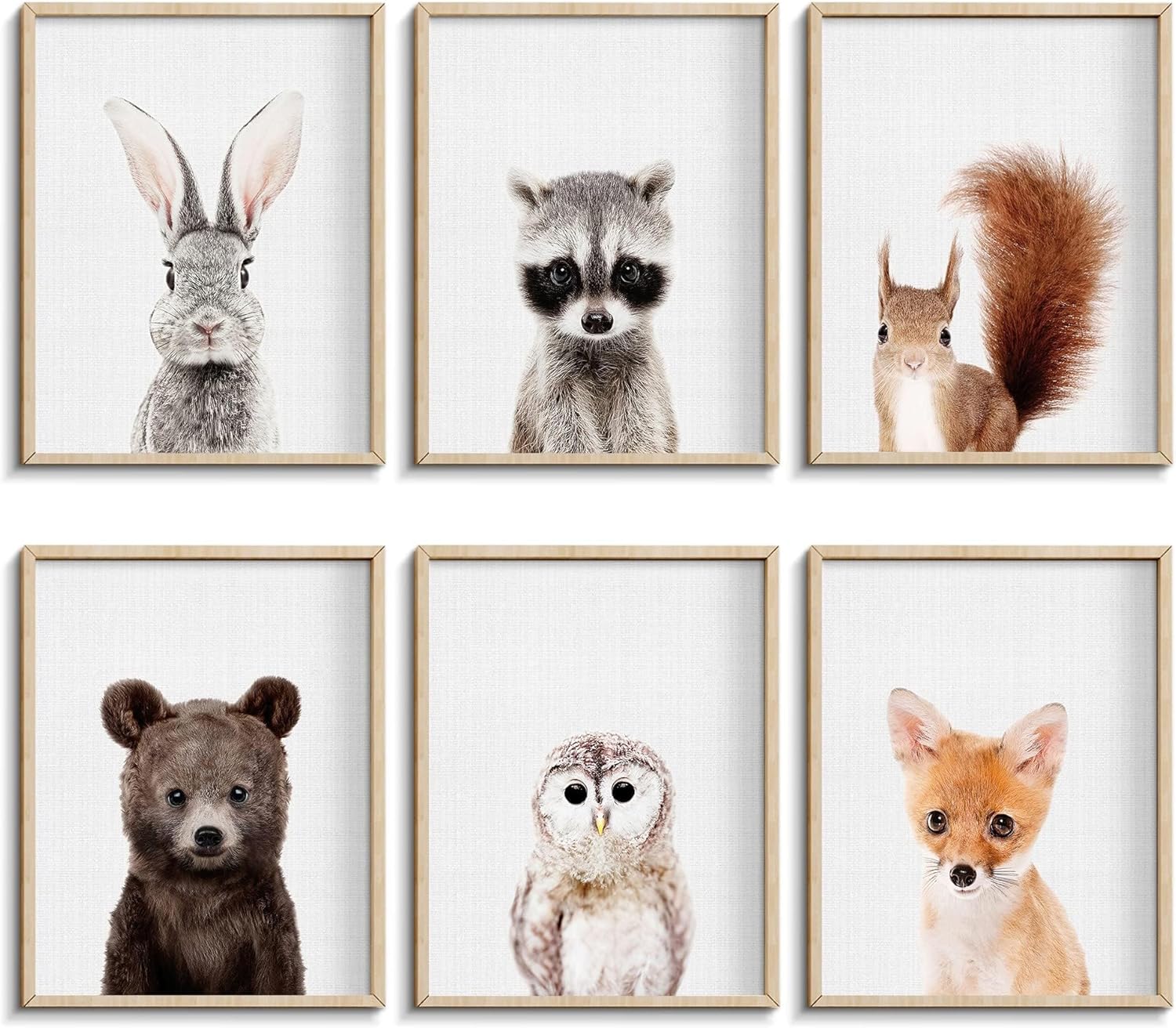 KSIW-KSIWNursery Baby Room Wall Art Decor, Jungle Nursery Baby Animals ...