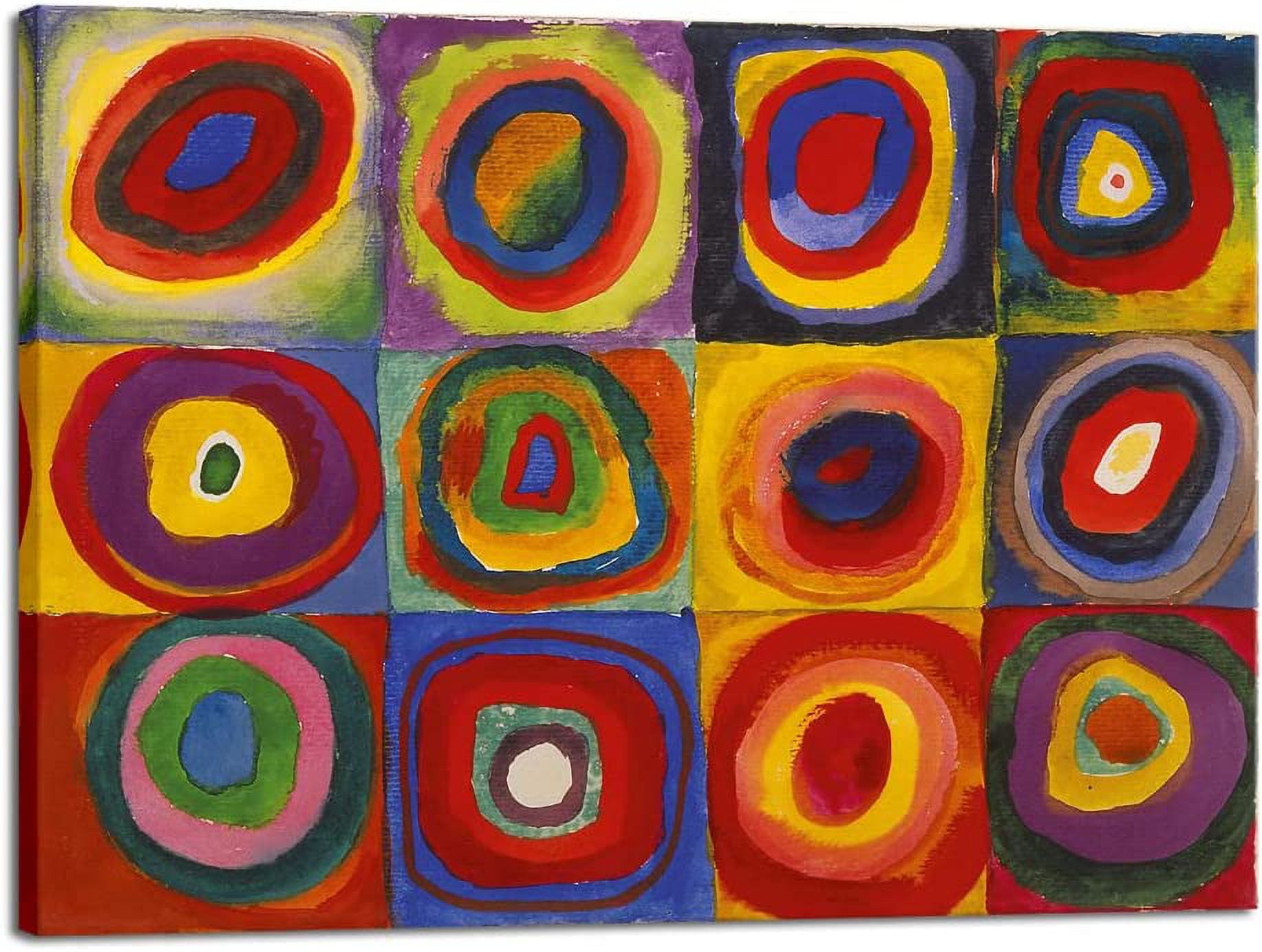 KSIW-Squares with Concentric Circles Large Canvas Wall Art Print of ...