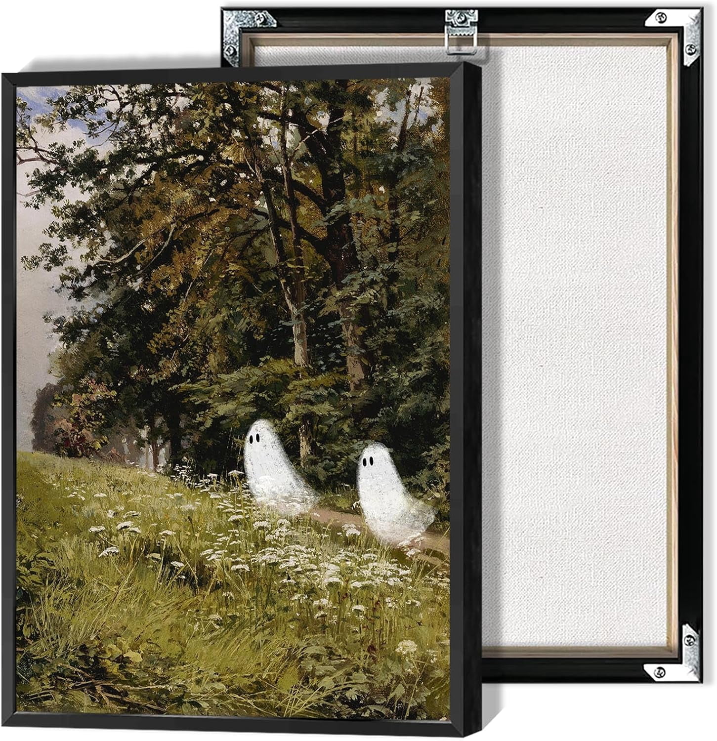 KSIW-Vintage Halloween Canvas Wall Art Reepy Ghosts Of The Forest ...
