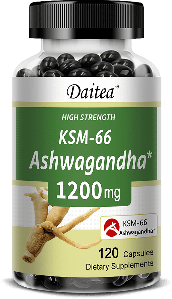 KSM-66 Ashwagandha 1200mg Per Serving Extra Strength - Stress & Mood Support, Improve Sleep - 120 Softgels