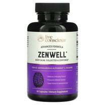 KSM-66 Ashwagandha   AlphaWave - ZenWell by Live Conscious | Cognitive, Brain Health (60 Capsules)