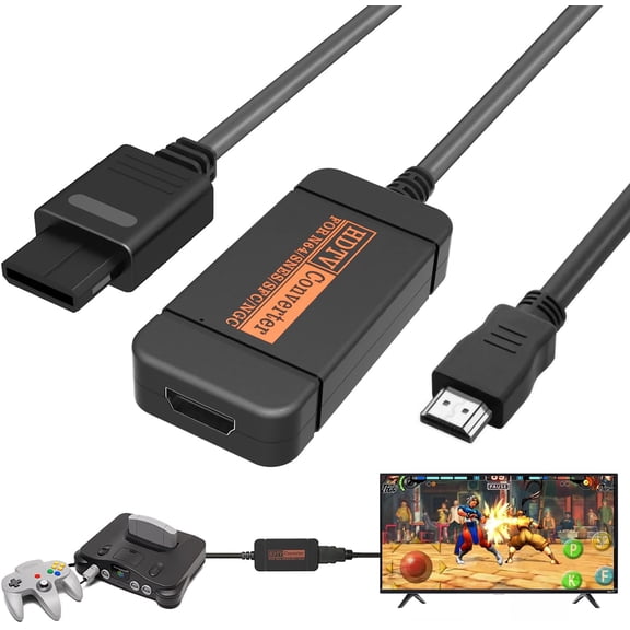 KSRplayer 1080P HDMI Adapter Converter Cable for Nintendo 64 (N64), SNES, Super Famicom (SFC), GameCube (NGC)