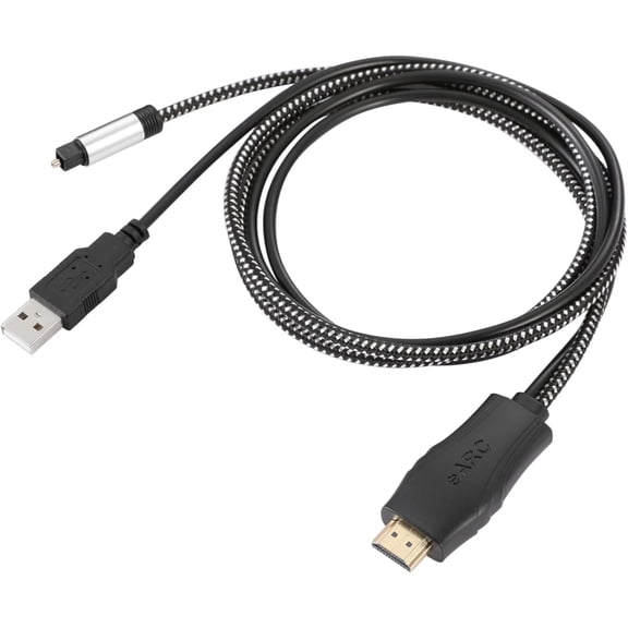 KSRplayer 192KHz HDMI eARC/ARC to Optical Audio Converter Plug & Play 3.4ft Builtin Cable, Audio Extractor for TV to Soundbar, Supports Dolby/DTS 5.1 for Home Theater Sound System