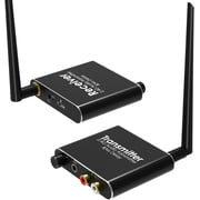 KSRplayer 2.4GHz Wireless Audio Transmitter & Receiver   160ft Long Range, Low Latency, with Volume Control   RCA & 3.5mm Jack for Subwoofer, Powered Speaker, Soundbar