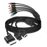 KSRplayer 3-in-1 Component RCA Cable for PS2/PS3, Xbox 360 & Wii   YPbPr HDTV/EDTV AV Adapter   1.8M 6ft