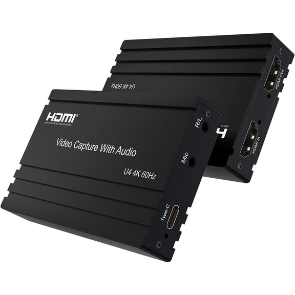 KSRplayer 4K@60Hz HDMI Capture Card with Audio Mixing Supports HDCP 2.2/HDR10, USB-C, Plug & Play, UVC/UAC Compliant for Live Streaming, Gaming & Recording (Windows/MacOS)