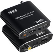 KSRplayer HDMI Audio Extractor Converter Splitter 4K with Optical SPDIF Coaxial 3.5mm Aux Output Supports Dolby DTS for TV Amplifier Headphones
