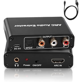 KSRplayer HDMI ARC Audio Extractor, ARC Audio Extractor,Digital to Analog Converter with Optical, Coaxial, RCA & 3.5mm Output, Supports 192KHz, 5.1 Surround Sound for TV and Speakers, Plug-and-Play