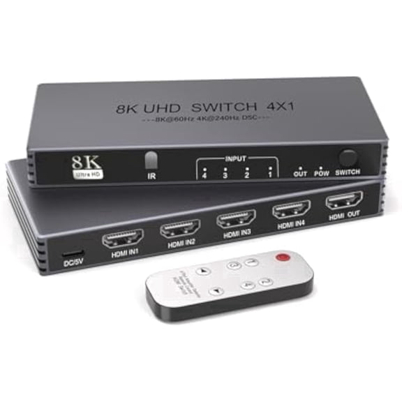 KSRplayer 4-Port Video Switcher with Remote