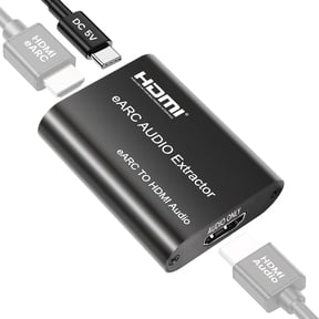 KSRplayer HDMI eARC Audio Extractor 7.1 Surround Sound, Dolby Atmos & DTSX, with CEC Control for TV Remote Volume/Power, for Soundbar/Amplifier