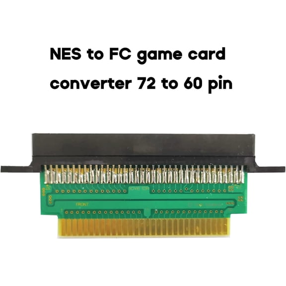 KSRplayer Retro Game Card Slot Converter 72 Pin to 60 Pin, NES Cartridge Adapter Compatible with Super Famicom SNES Console, Portable Classic Gaming Accessory