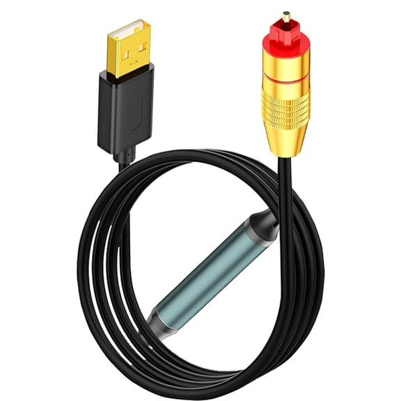 KSRplayer USB to Optical Audio Adapter, USB A to Fiber SPDIF Digital Converter for PC/Laptop/Gaming Console 16-bit/96kHz, 3m/9.84ft (Not for TV)
