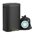 thumbnail image 1 of KSSKSS 13 Gallon Trash Can with Lid,Fingerprint-Proof Stainless Steel Kitchen Trash Can with Soft-Close Lid and Removable Inner Bucket,Black, 1 of 9