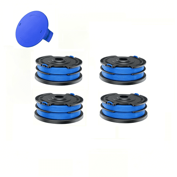 KST-120X 0.065'' 20 FT Autofeed Dual Line Spool String Trimmer Replacement Spools Compatible with Kobalt KST 120X/KST 120X-06 (4 Spools 1 Caps)