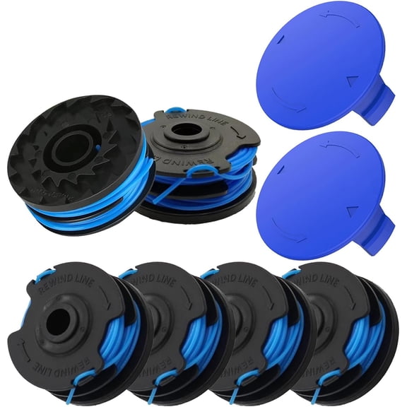 KST-120X Replacement Line Trimmer Spool for KST 120x-06,String Trimmer 20ft 0.065'',8-Pack (6-Line Spool + 2 Cap)