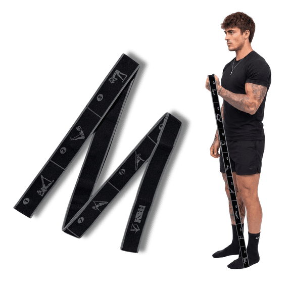 KSdd Fabric Resistance Band with 11 Loops Elastic Yoga Stretch Band for Flexibility, Mobility, Physical Therapy & Pilates Non-Slip Stretch Strap for Full Body Workout