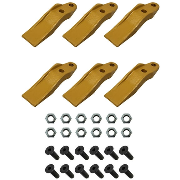 KT-1324720-6PCWITHHARDWARE - Set of 6 Bucket Uni-Teeth with Hardware