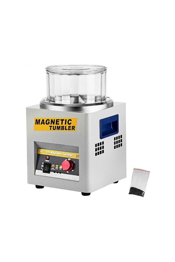 KT-185 Magnetic Tumbler Jewelry Polisher Mini Metal Finisher Finishing Machine AC 110V/220V Gold Precision Parts Polisher ,Motion Detection