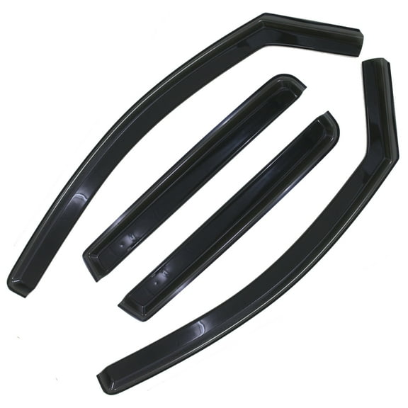 KT 194858 Window Wind Deflectors Vent Shades 4Pcs, Window Visors Rain Guards, Transparent Medium Smoke