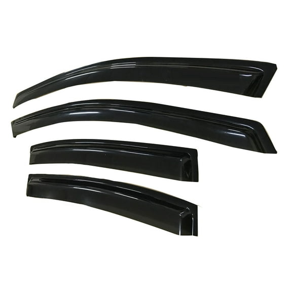 KT 94165 Window Wind Deflectors Vent Shades 4Pcs, Window Visors Rain Guards, Acrylic, Dark Smoke