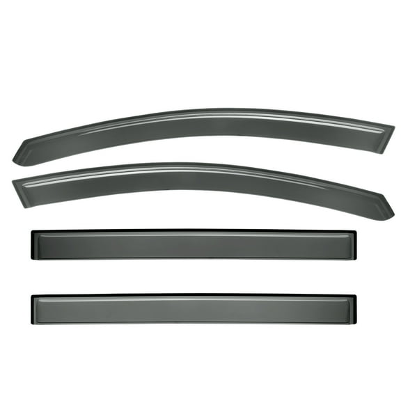 KT 94512 Window Wind Deflectors Vent Shades 4Pcs, Window Visors Rain Guards, Acrylic, Smoke/Tinted