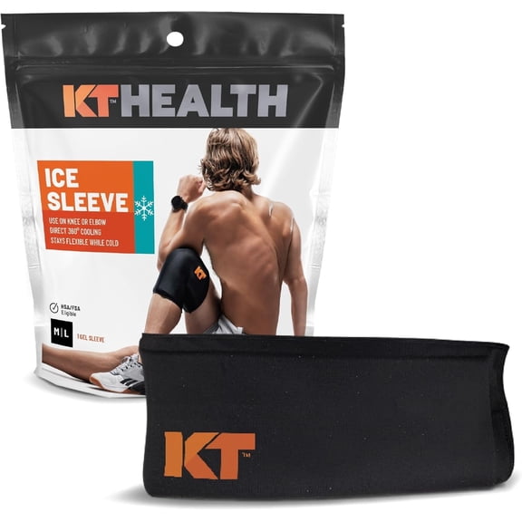 KT Health, Ice Sleeve and Universal Bag, Direct 360 Degree Cooling and Compression