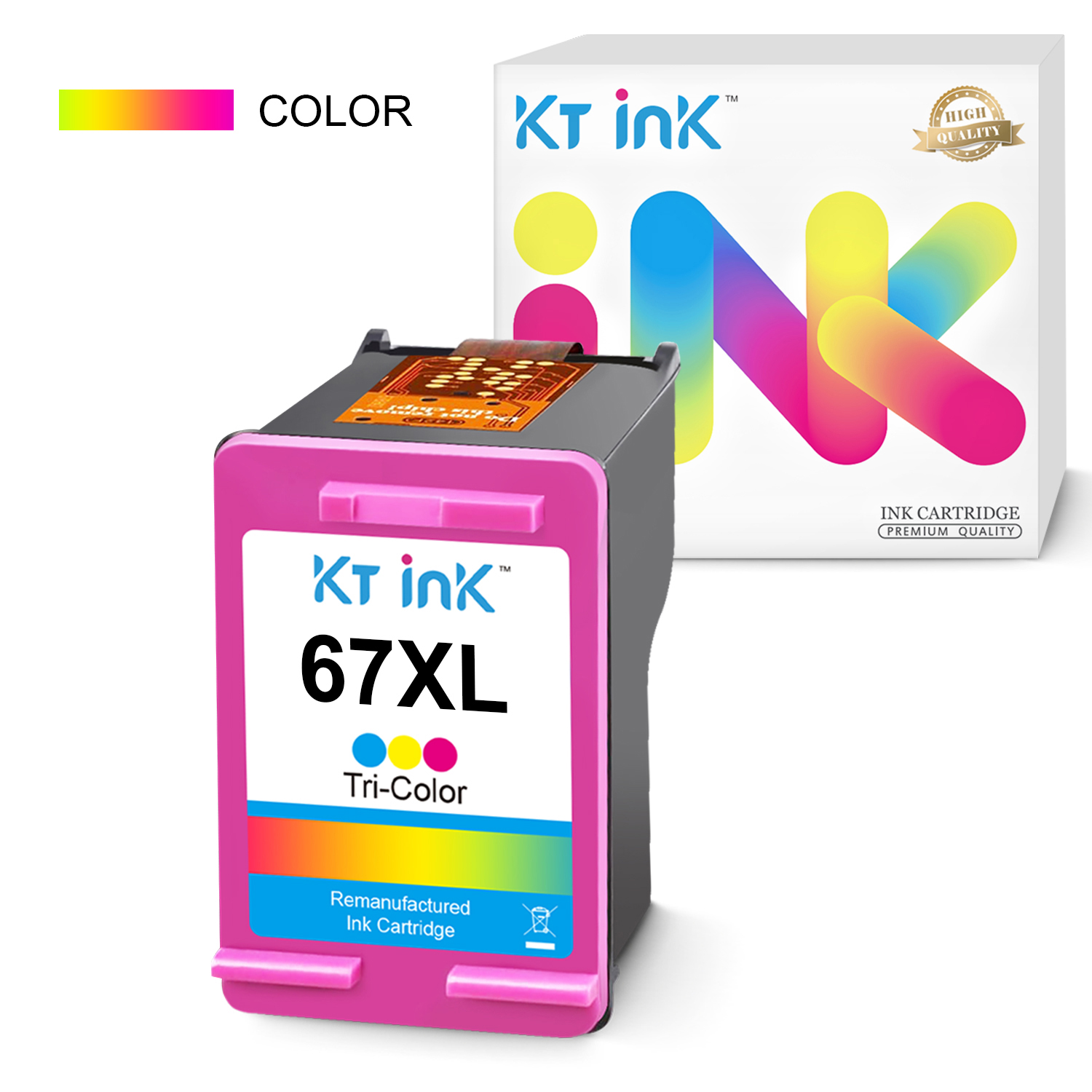 KT INK 67XL Ink Cartridges replacement for for Printers HP 67XL for