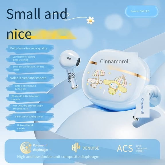 KT KRM CNMR Big-ear Dog BL65 New Wireless Bluetooth 5.4 Semi-In-Ear Headphones - Stylish Sports & Gaming Headphones