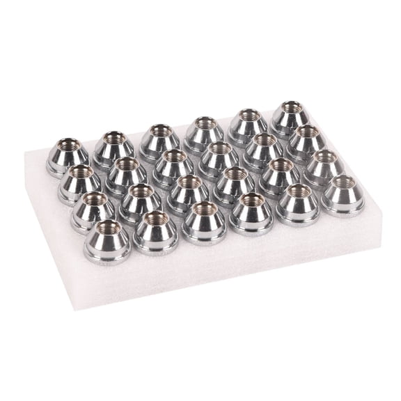 KT Parts 24X REPLACEMNT SOLID LUG NUTS 14X1.5 THREAD CHROME A0475A0044